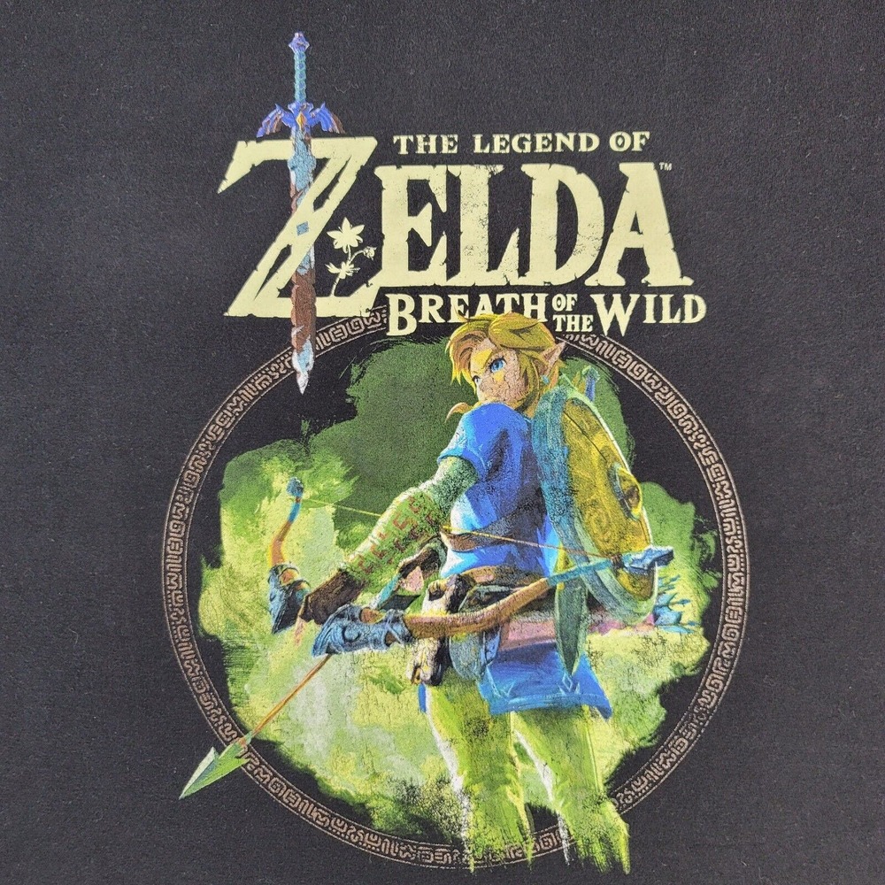 The Legend of Zelda Breath Of The Wild Adult Unisex XL Black Nintendo Shirt - Picture 3 of 7